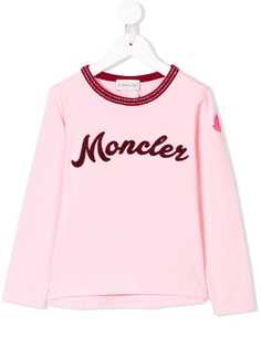 Moncler Kids футболка с длинными рукавами и логотипом