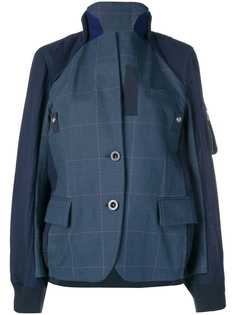 Sacai куртка-бомбер в стилистике пэчворк