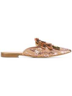Alberta Ferretti pointed sequin sandals
