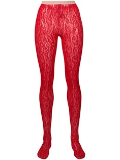 Gucci колготки с цветочным кружевом
