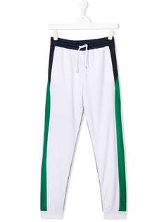 Msgm Kids брюки в стиле колор-блок со шнурком