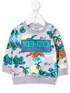 Kenzo Kids свитер с логотипом и графическим принтом