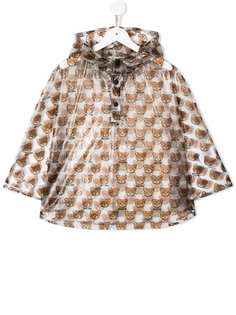 Moschino Kids непромокаемое пальто с принтом и капюшоном