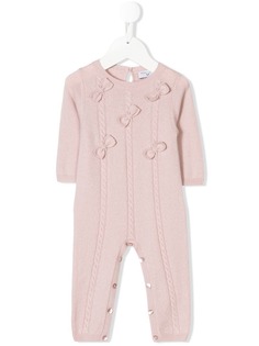 Monnalisa кашемировый комбинезон с бантами