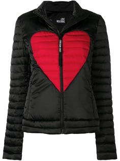 Love Moschino heart print padded jacket