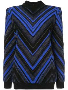 Balmain трикотажный джемпер со структурированными плечами