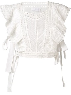 Zimmermann укороченный топ Thea с оборками