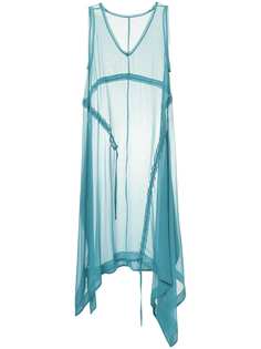 Taylor прозрачное платье-миди с драпировкой