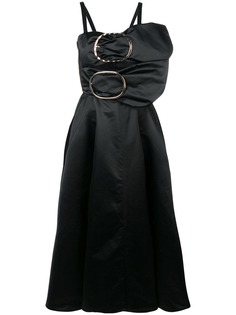 Nina Ricci расклешенное платье миди с пряжками