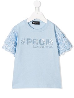 Dsquared2 Kids футболка #PROM с отделкой пайетками