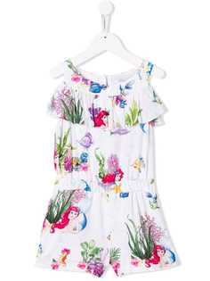 Monnalisa комбинезон с принтом Little Mermaid