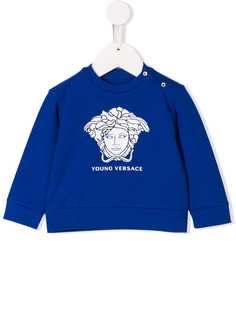 Young Versace толстовка с нашивкой-логотипом Medusa