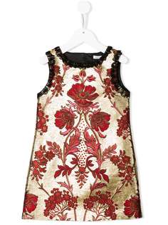 Dolce & Gabbana Kids платье с цветочной вышивкой