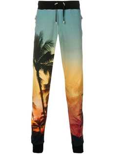 Balmain спортивные брюки с пальмовым принтом