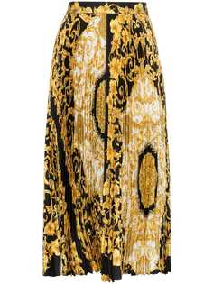 Versace плиссированная юбка с принтом