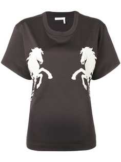 Chloé футболка с принтом лошади