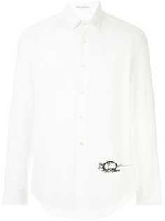 JW Anderson оксфордская рубашка с принтом мыши