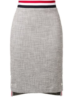 Thom Browne твидовая юбка-карандаш