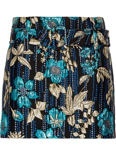 Prada юбка мини Cloqué с цветочным узором