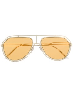 Dolce & Gabbana Eyewear солнцезащитные очки-авиаторы с оранжевыми стеклами