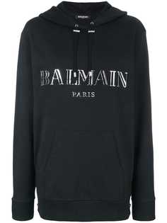 Balmain толстовка с капюшоном и логотипом