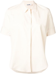 Jil Sander поплиновая рубашка с короткими рукавами