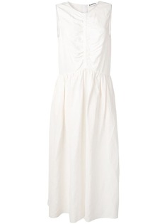 Jil Sander платье макси со сборками спереди