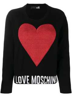 Love Moschino heart patch sweatshirt