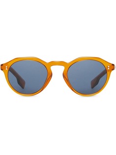 Burberry Eyewear Keyhole Round Frame Sunglasses