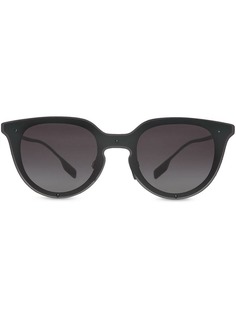 Burberry Eyewear Keyhole Round Frame Shield Sunglasses