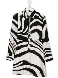 Roberto Cavalli Junior TEEN zebra print shirt dress
