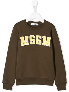 Msgm Kids толстовка с нашивкой-логотипом
