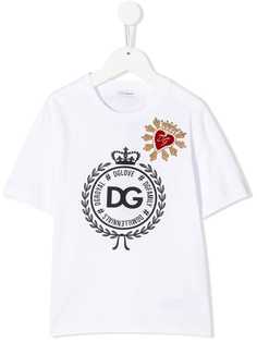 Dolce & Gabbana Kids футболка с логотипом DG