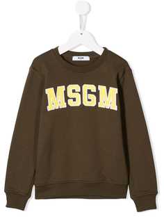 Msgm Kids толстовка с нашивкой-логотипом