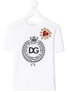Dolce & Gabbana Kids футболка с принтом логотипа
