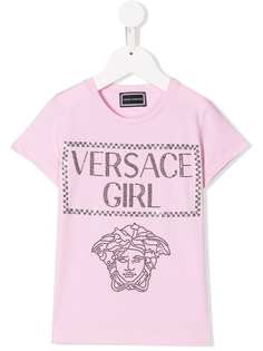 Young Versace футболка с нашивкой-логотипом Medusa