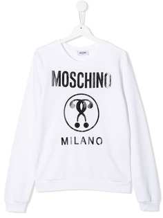 Moschino Kids толстовка с нашивкой-логотипом