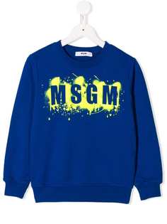 Msgm Kids футболка с принтом логотипа