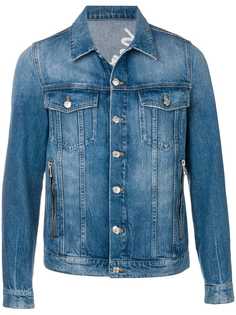 Balmain джинсовая куртка с вышитым логотипом