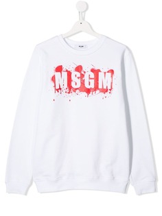 Msgm Kids футболка с принтом логотипа