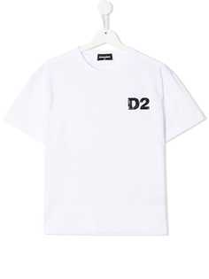 Dsquared2 Kids футболка с логотипом и пайетками