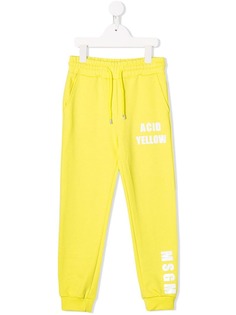 Msgm Kids спортивные брюки с принтом логотипа