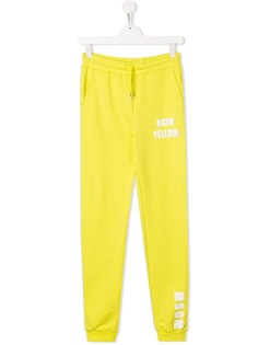 Msgm Kids спортивные брюки с принтом логотипа