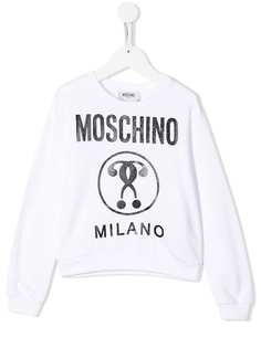 Moschino Kids толстовка с принтом логотипа