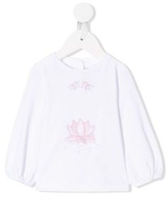 Baby Dior блузка с длинными рукавами и принтом