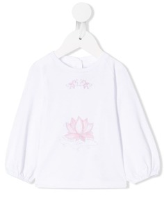 Baby Dior блузка с длинными рукавами и принтом