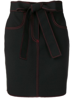 MSGM юбка мини с контрастной строчкой