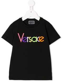 Young Versace рубашка с вышитым логотипом