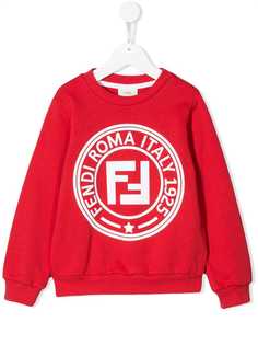 Fendi Kids классический свитер с логотипом