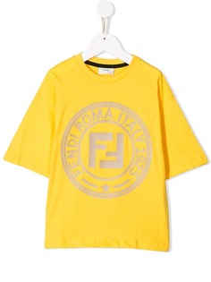 Fendi Kids футболка с принтом логотипа